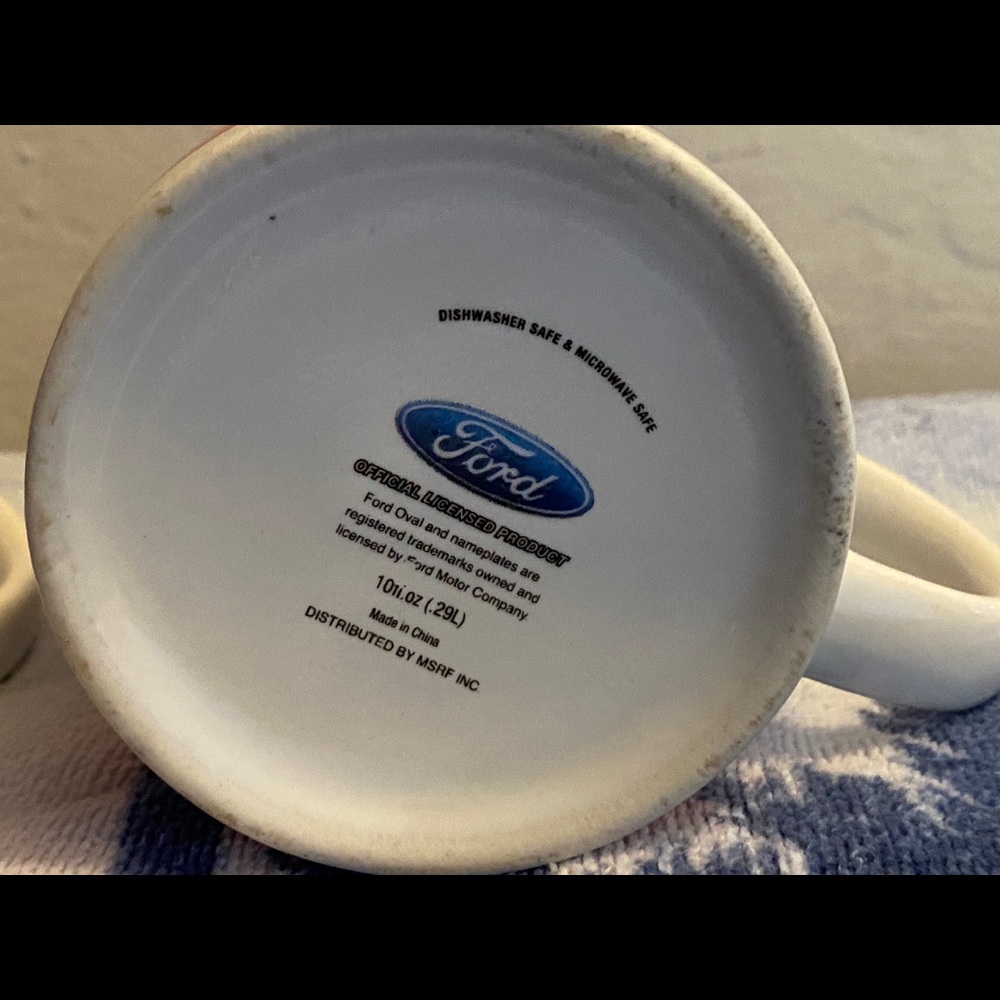 2 Collector FORD TRACTOR Licensed collectible ceramic mugs used